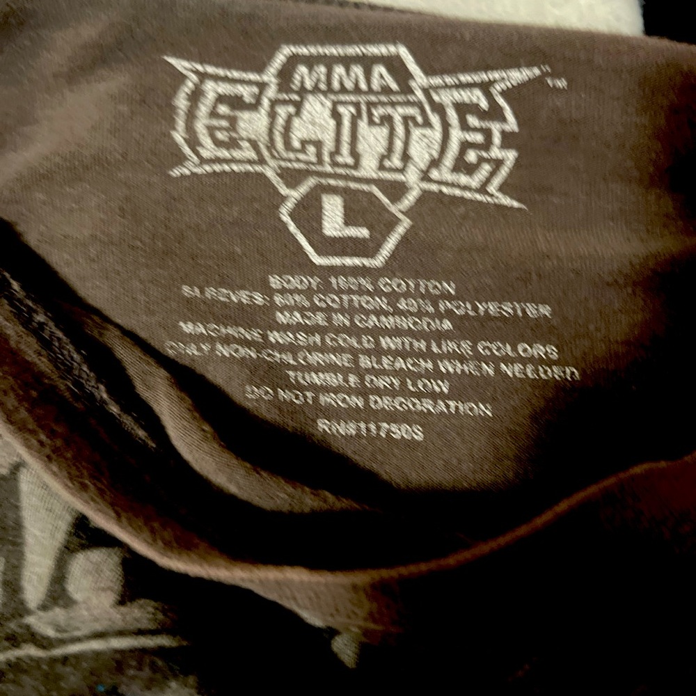 MMA elite long sleeve tee,large